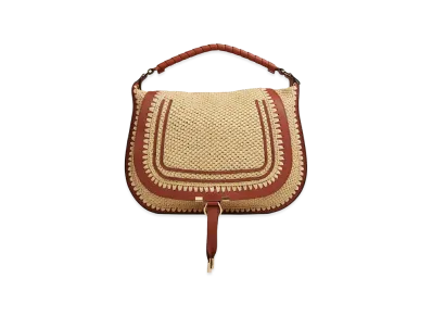 Chloe Women's Raffia Marcie Handbag "Beige"