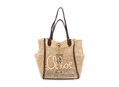 Chloe Women's Raffia Chloa Iconic Shopping Bag "Beige"