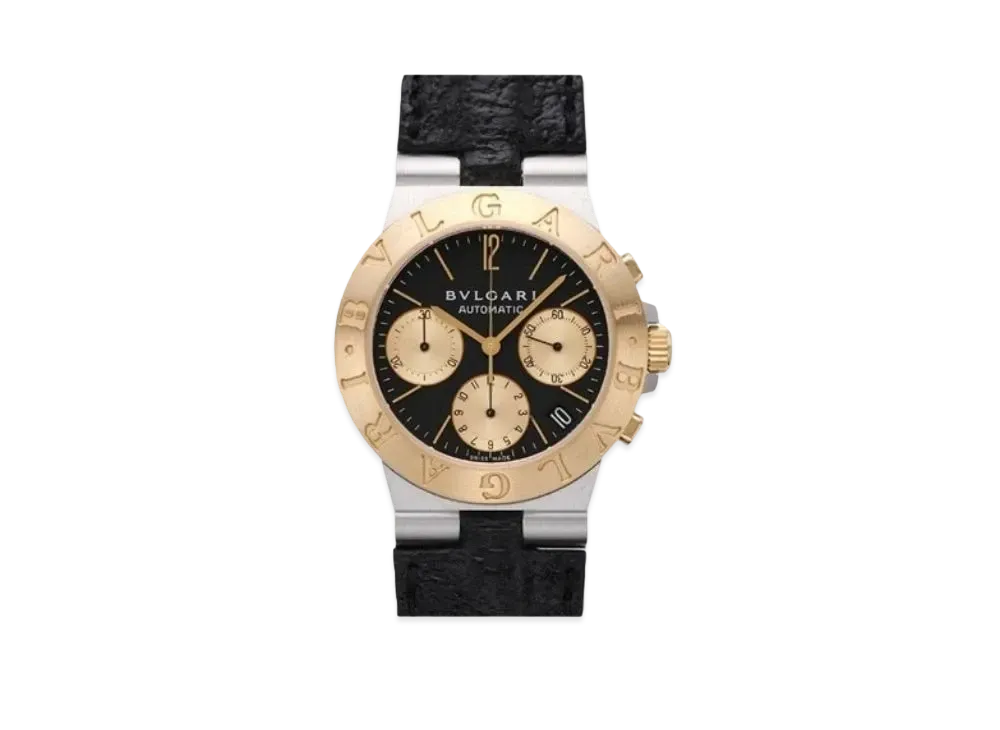 BVLGARI Diagono Sports Chronograph "Black/Yellow Gold/Stainless Steel/Black"