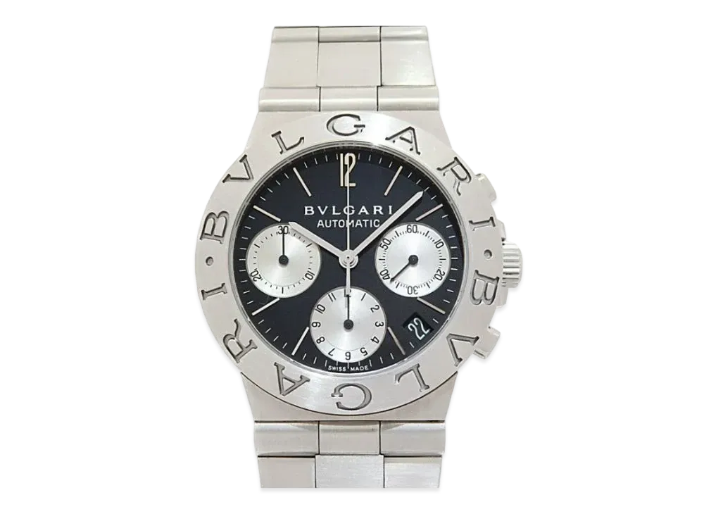 BVLGARI Diagono Sports Chronograph "Black/Silver/Stainless Steel/Silver"