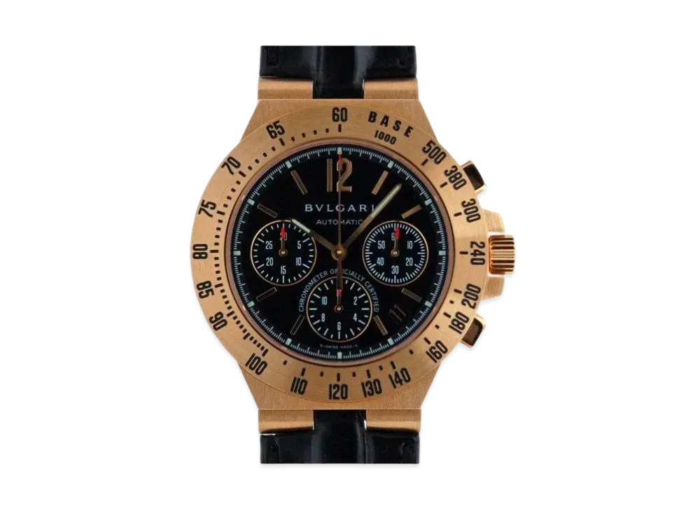BVLGARI Diagono Tachymetric Chronograph "Black/Yellow Gold/Black"