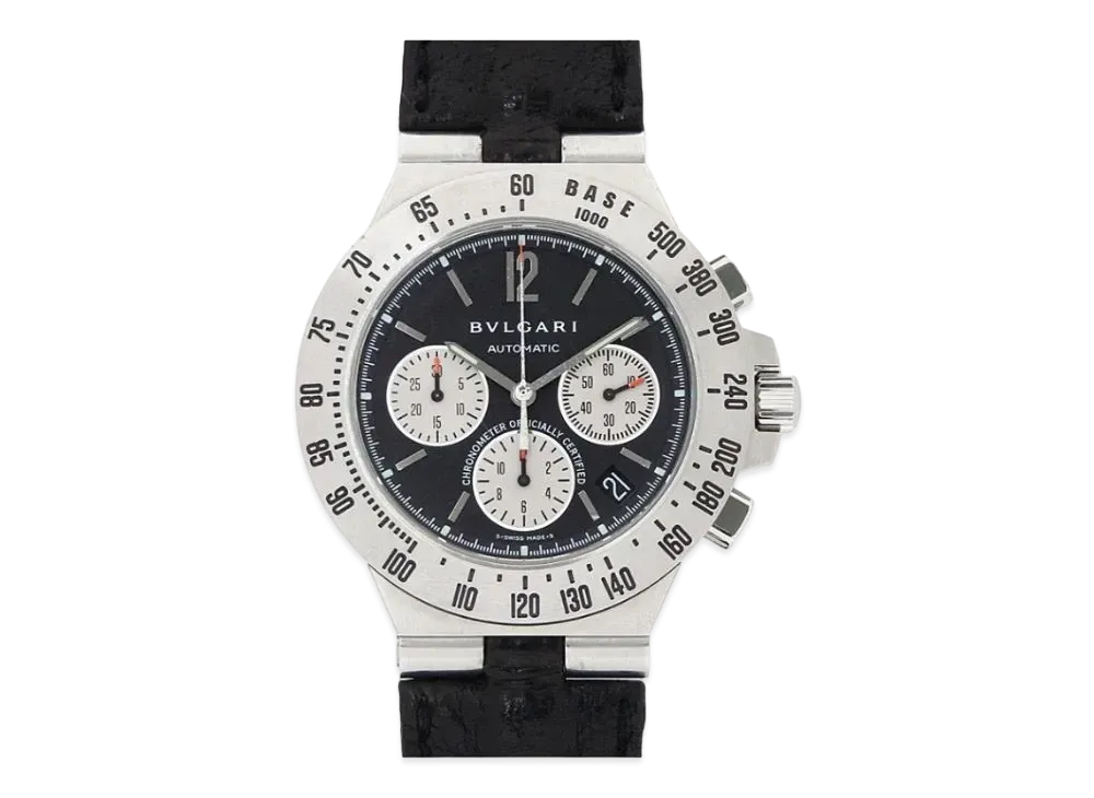 BVLGARI Diagono Tachymetric Chronograph "Black/Silver/Stainless Steel/Black"