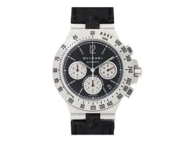 BVLGARI Diagono Tachymetric Chronograph "Black/Silver/Stainless Steel/Black"