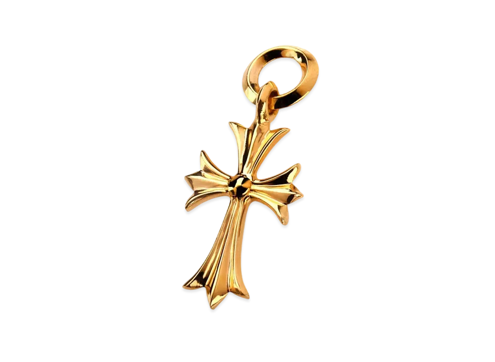 Chrome Hearts 22K Tiny CH Cross Charm "Yellow Gold"