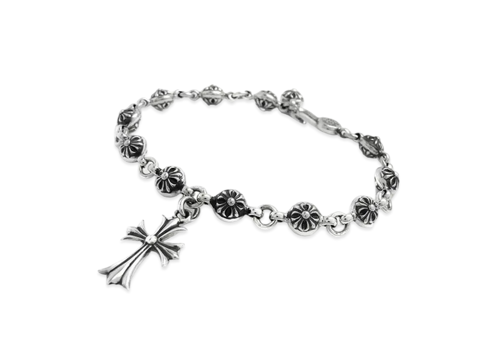 Chrome Hearts # 1 Cross Ball Bracelet / CH Cross "Silver"