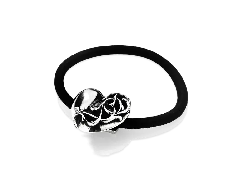 Chrome Hearts Hair Band # 2 Heart Bracelet "Black"