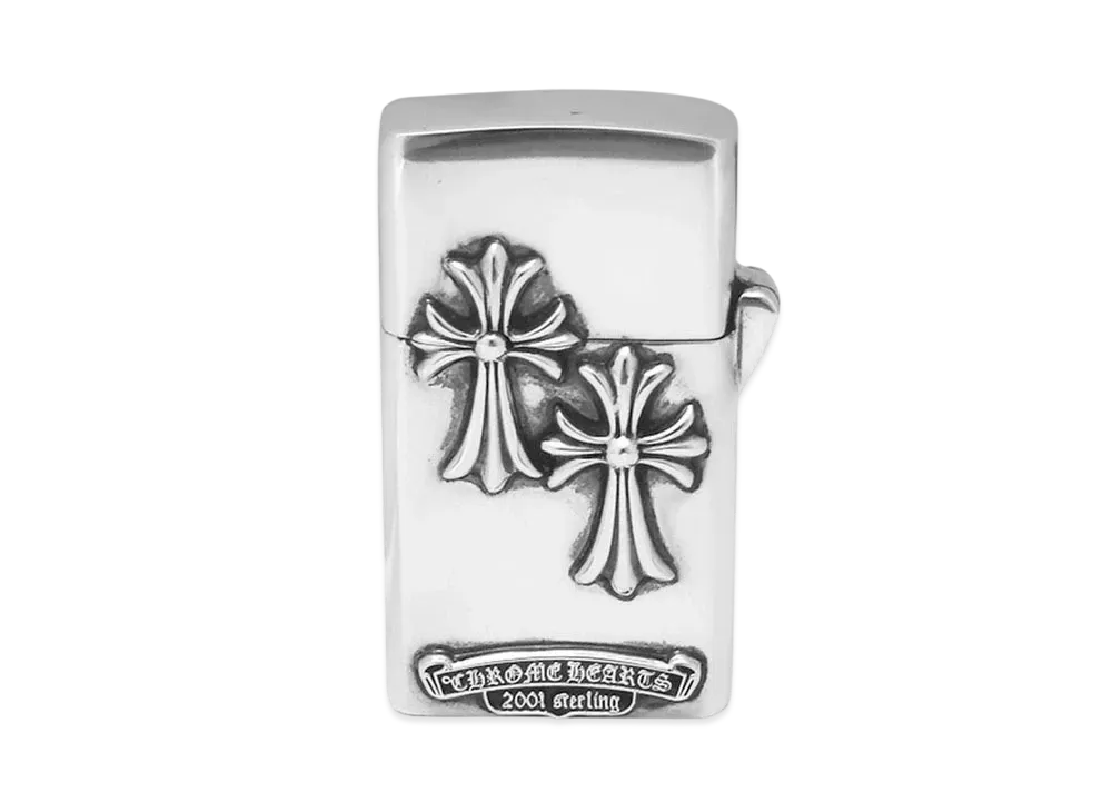 Chrome Hearts Zippo Narrow Zippo Lighter V2 / 2 Tiny CH Cross "Silver"