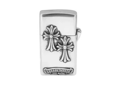 Chrome Hearts Zippo Narrow Zippo Lighter V2 / 2 Tiny CH Cross "Silver"