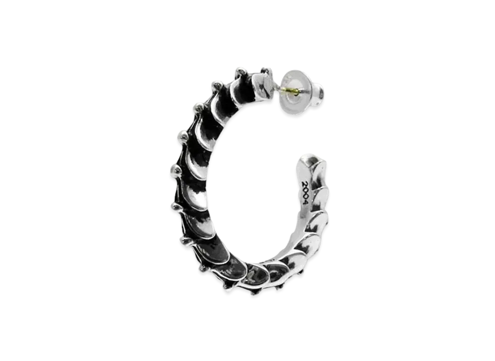 Chrome Hearts Crusty Hoop Earrings "Silver"