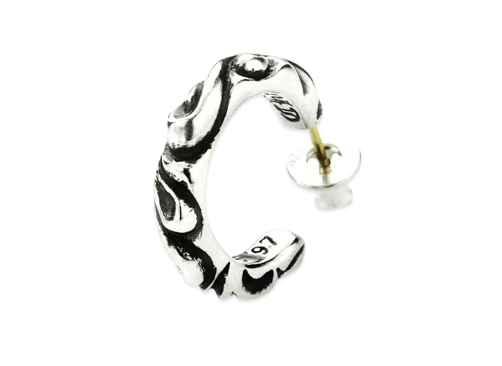 Chrome Hearts Hoop Scroll 1 Earrings "Silver"