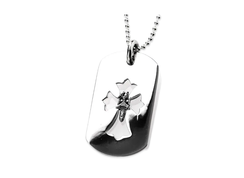 クロムハーツ ドッグタグ Ｌ クロスダガー "シルバー"