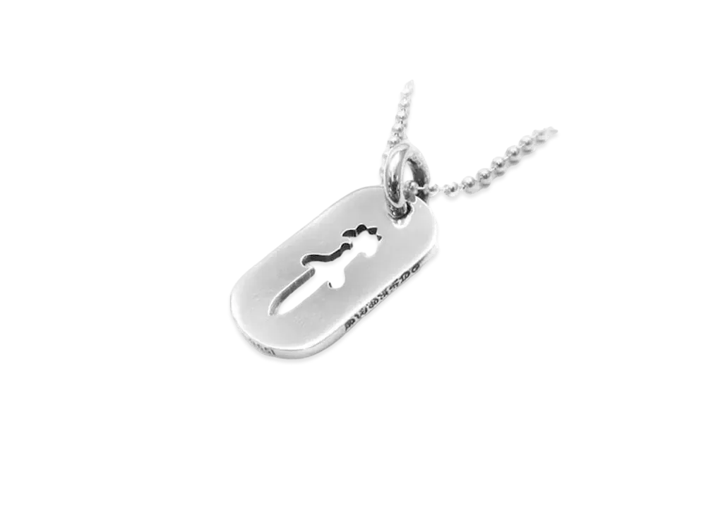 クロムハーツ ドッグタグ スモールカットアウトダガー "シルバー"