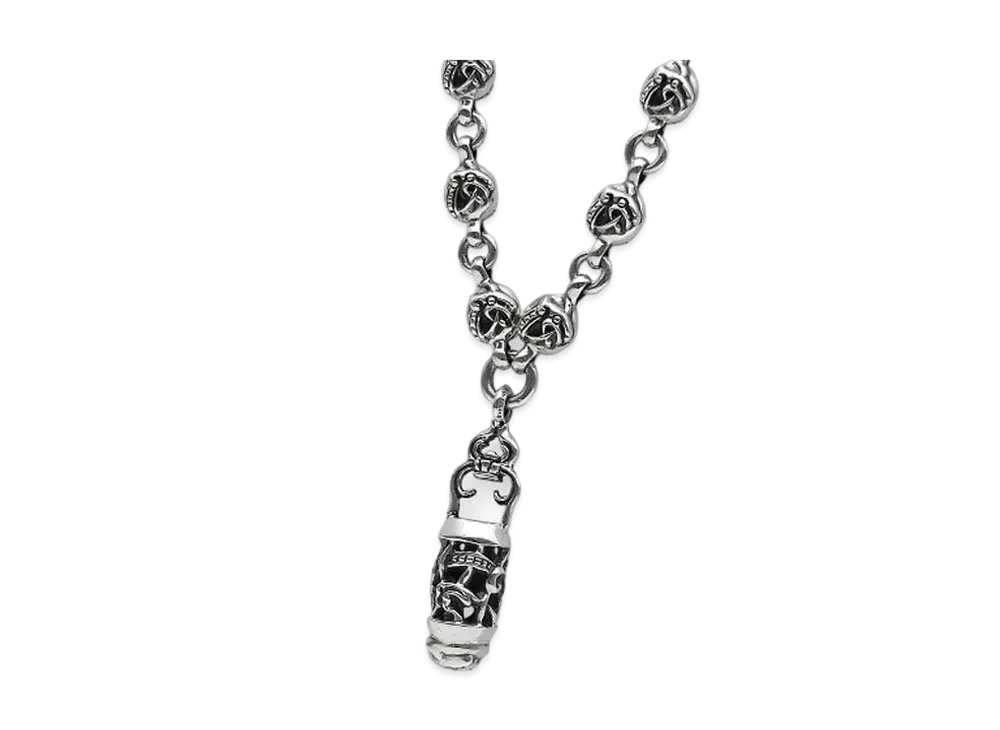 Chrome Hearts Keltic Ball Necklace / Keltic Roller 50cm (20inch) "Silver"