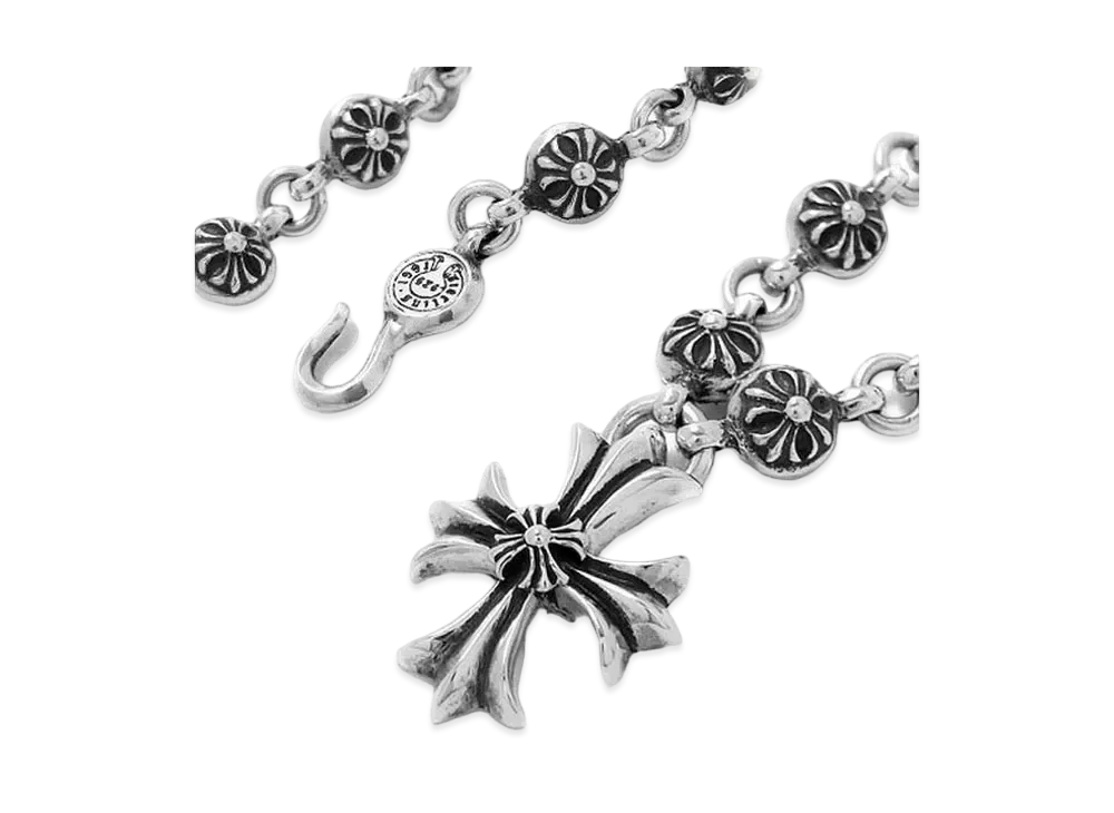 Chrome Hearts # 1 Cross Ball Necklace / Ch Plus 50cm (20inch) "Silver"