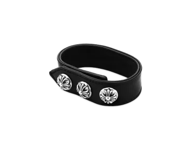 Chrome Hearts 3 Button 2 Snap Bracelet Cross "Black"