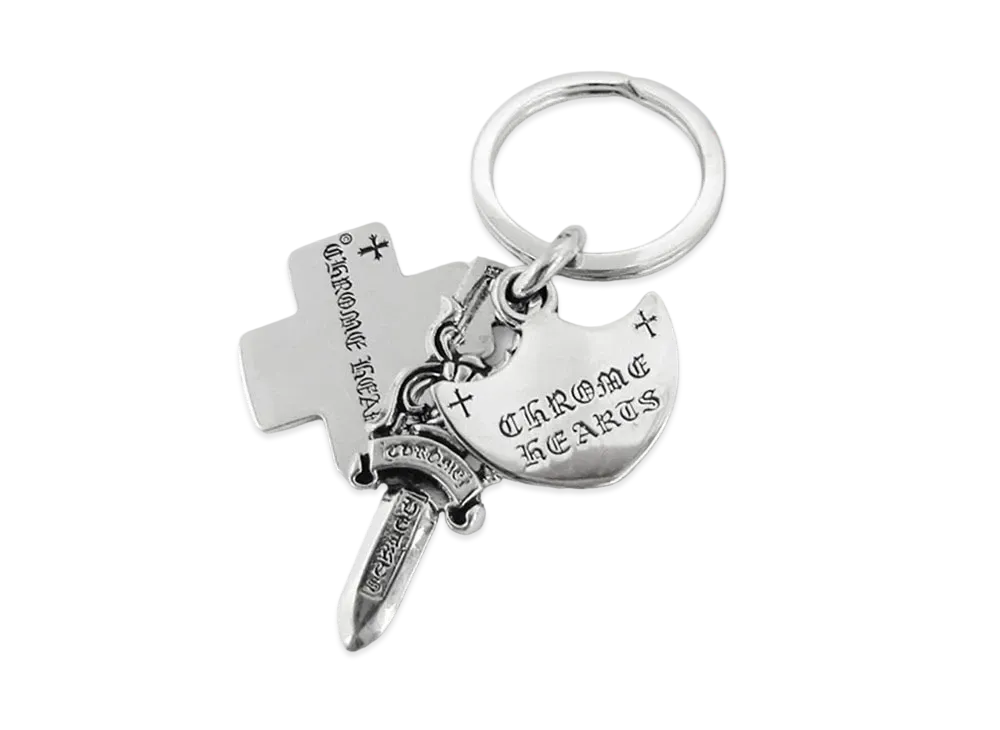 クロムハーツ キー リング 3トリンケッツ "シルバー"