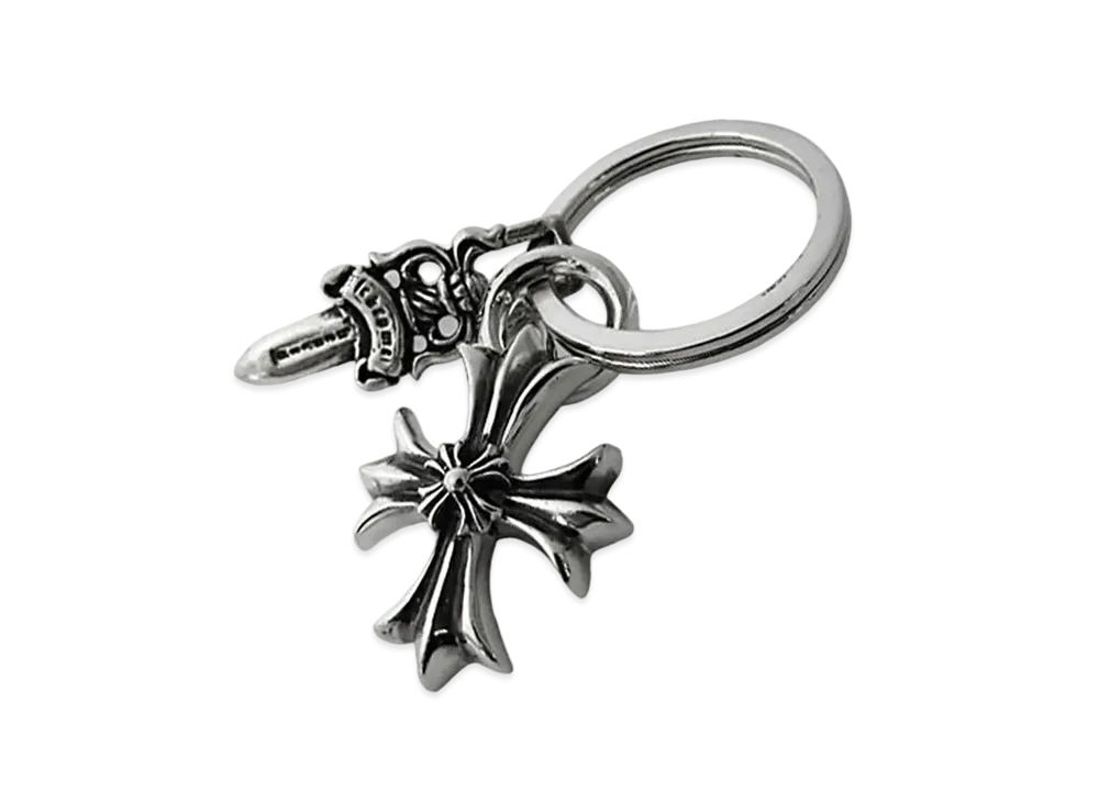 Chrome Hearts Ch Plus Key Ring "Silver"