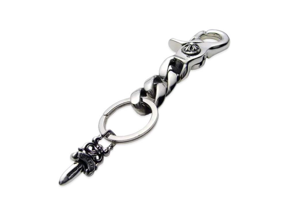 Chrome Hearts Key Ring Classic Link Short / Dagger "Silver"