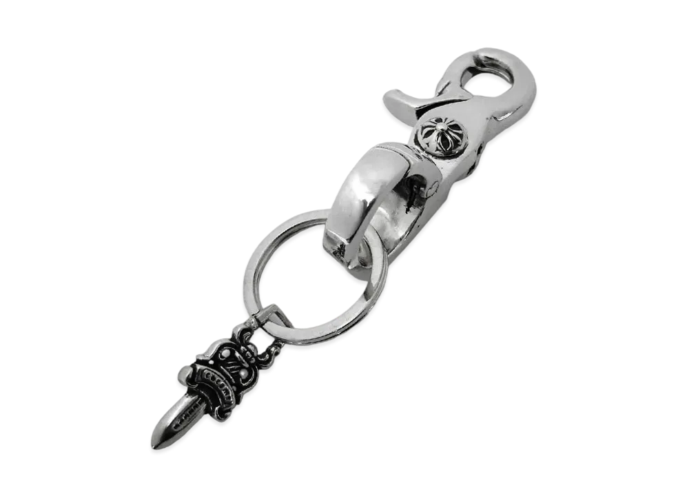 Chrome Hearts Quick Clip Key Ring / Dagger "Silver"