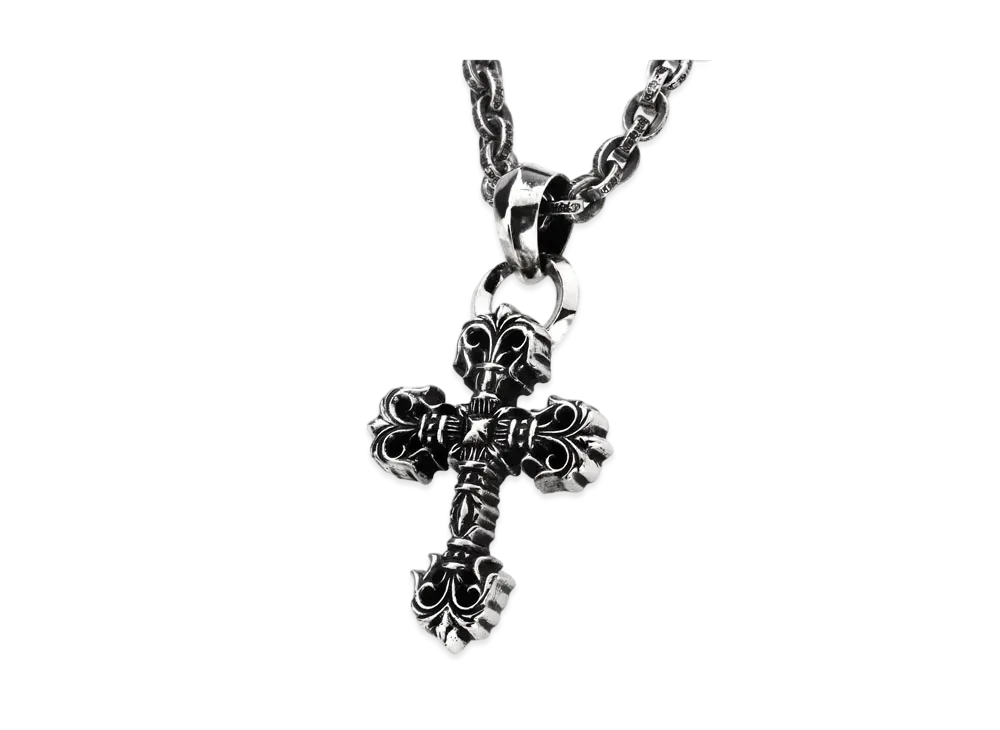Chrome Hearts Paper Chain Necklace / Philigree Cross XS 45cm (18 inch) "Silver"