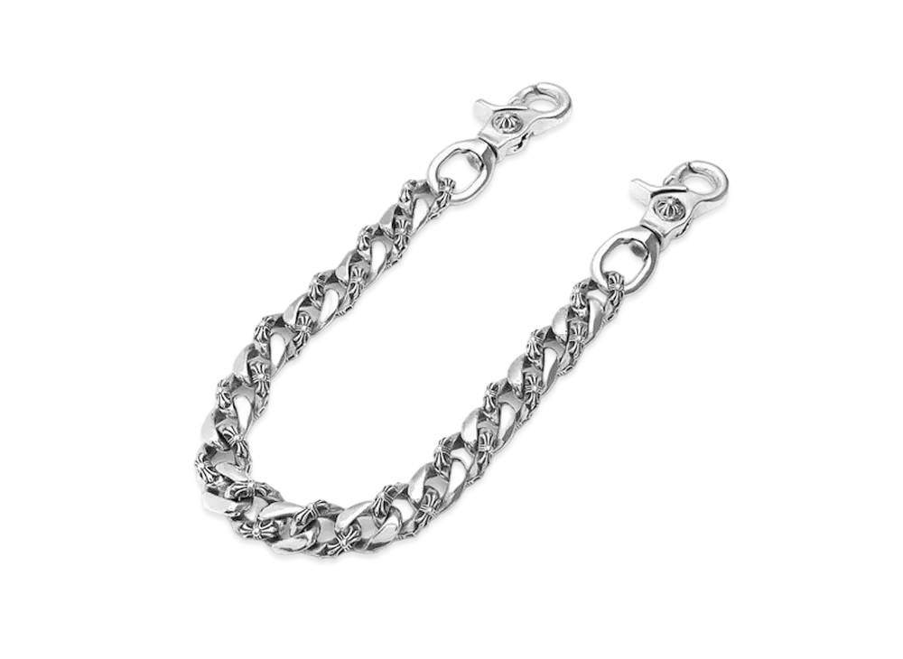 クロムハーツ ファンシー リンク チェーン 2クリップ ショート "シルバー"