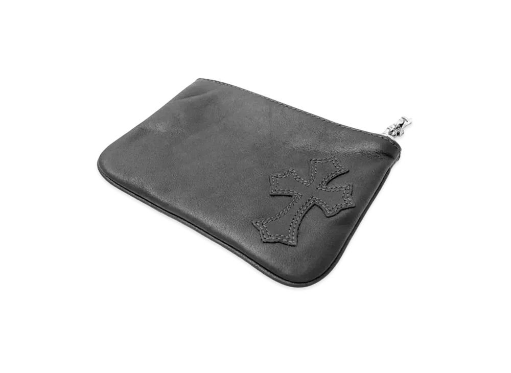 Chrome Hearts Zipper Wallet Change Perth Purses / Semetary Cross "Black"