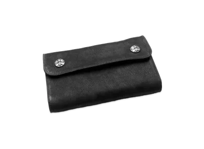 Chrome Hearts Wave Wallet Destroy Leather "Black"