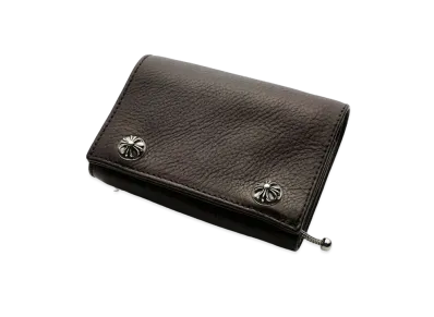 Chrome Hearts Three-fold Leather Wallet "Black"