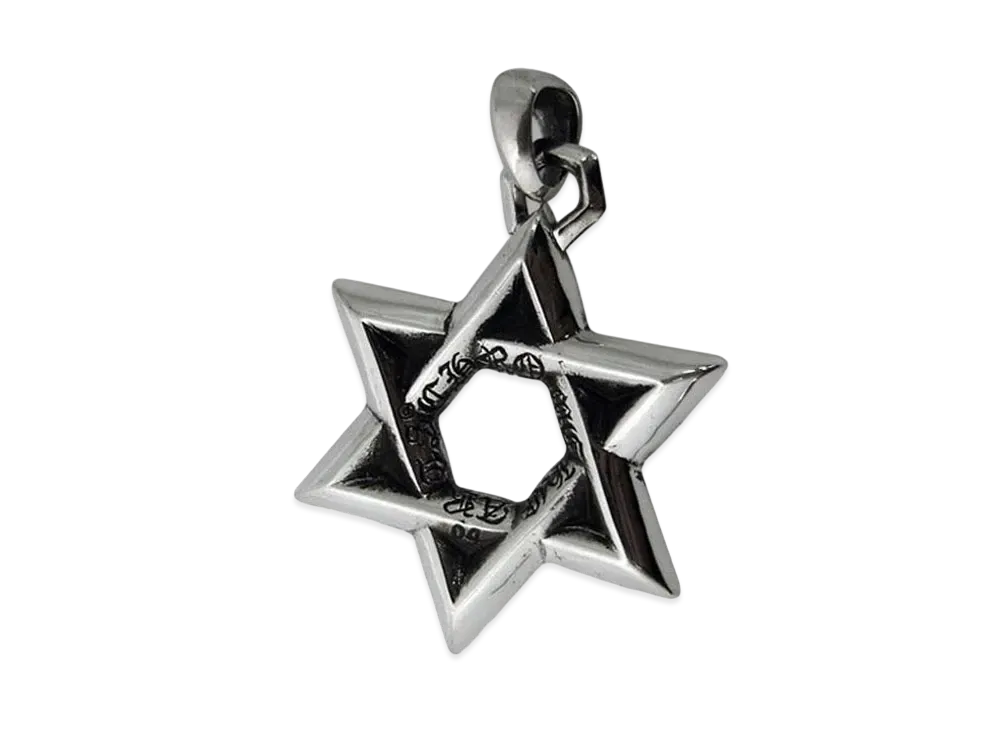Chrome Hearts Large Star of David Pendant "Silver"