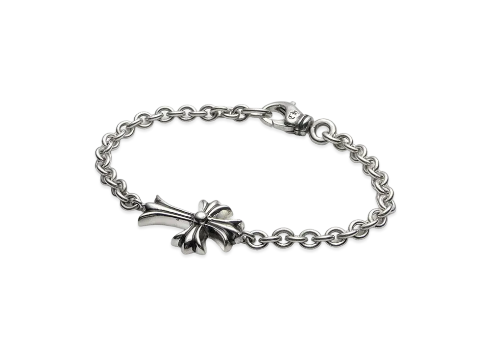 Chrome Hearts Chain Tiny CH Cross Bracelet / 7inch "Silver"
