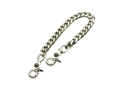 Chrome Hearts Classic Wallet Chain 2 Clip Short "Silver"