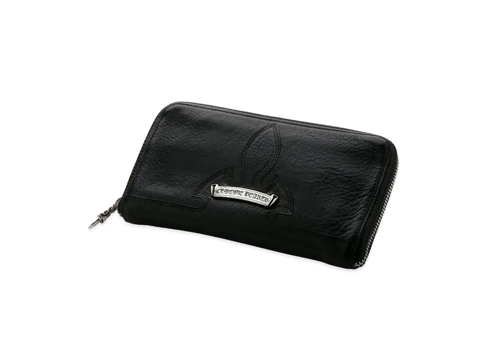 Chrome Hearts REC F Zip Wallet Fleur Knee # 3 "Black"