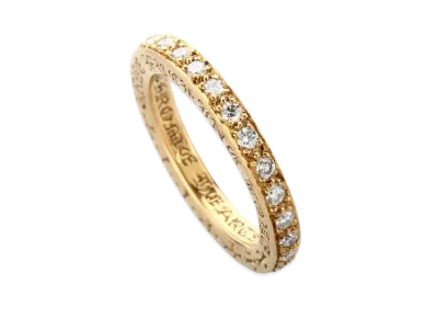 Chrome Hearts 22K TFL Band Ring W / Diamond (CH Specification) 22K "Gold"