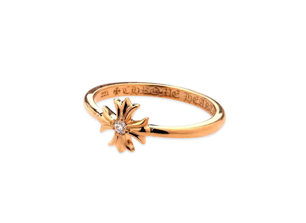 Chrome Hearts 22K Bubble Gum Ring CH Plus W / Diamond (CH Specification) "Gold"