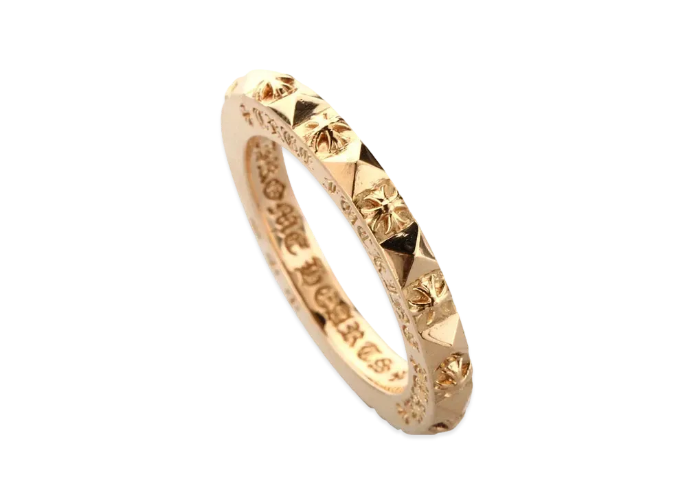 Chrome Hearts 22K Trouchin Punk Ring Plus Punk "Yellow Gold"
