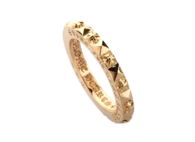 Chrome Hearts 22K Trouchin Punk Ring Plus Punk "Yellow Gold"