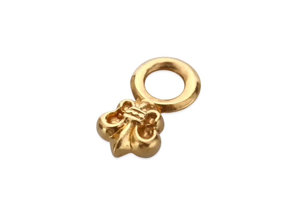 クロムハーツ 22K #A スタック チャーム BSフレア "イエローゴールド"