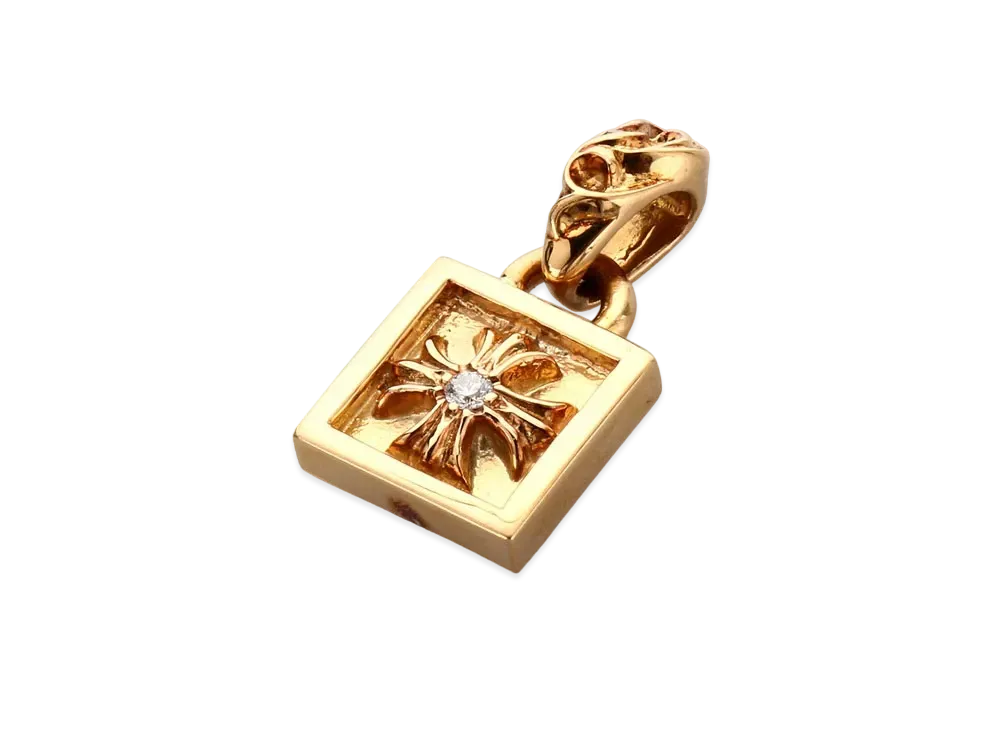 Chrome Hearts 22K Frame Do CH Plus Charm with Diamond 22K "Gold"