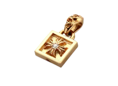 Chrome Hearts 22K Frame Do CH Plus Charm with Diamond 22K "Gold"