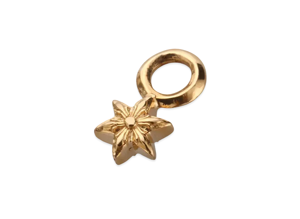 Chrome Hearts 22K #A Stack Charm Star 22K "Gold"