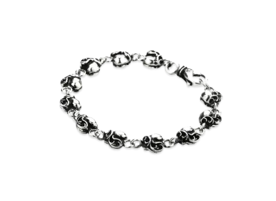 Chrome Hearts Stack Heart Charm Bracelet "Silver"