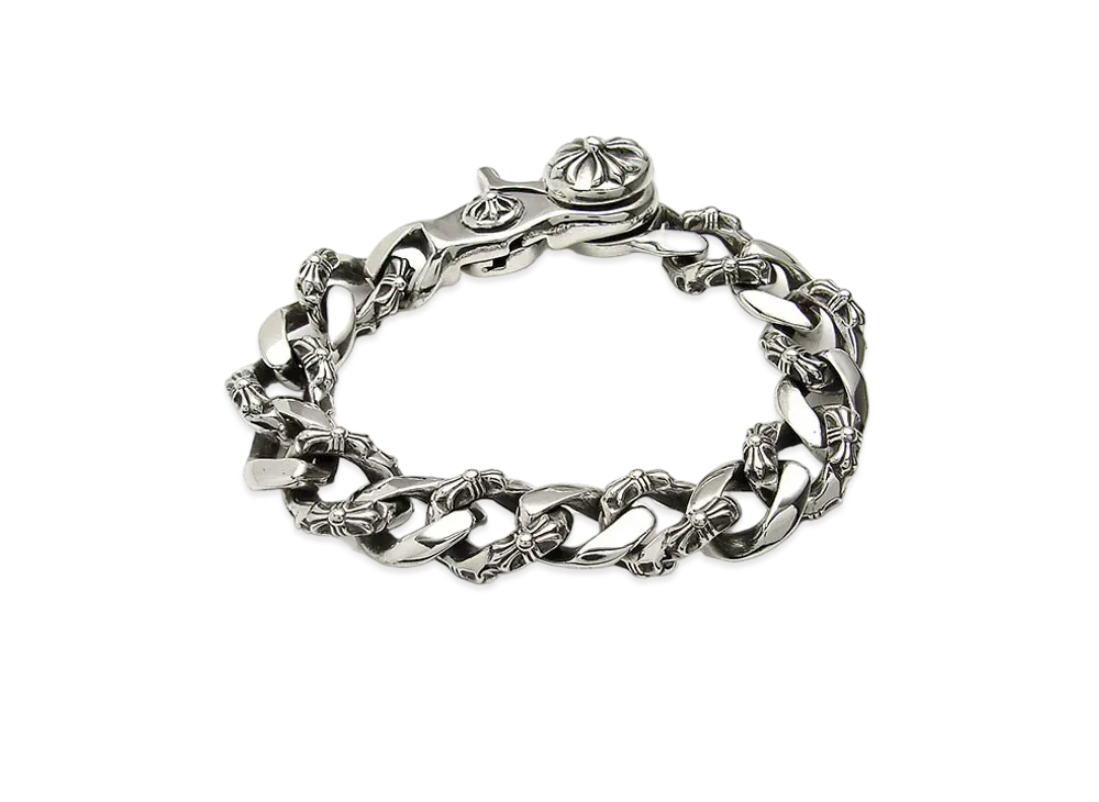 Chrome Hearts Fancy Link Bracelet / Clip "Silver"