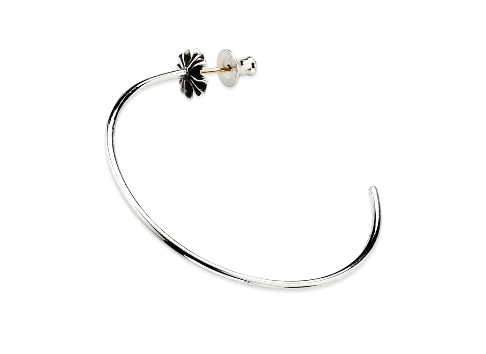Chrome Hearts Hoop / CH Plus Earrings "Silver"