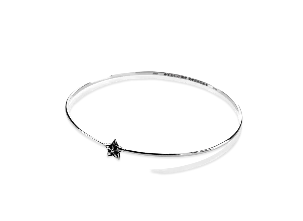 Chrome Hearts Bubble Gum Bangle Star "Silver"
