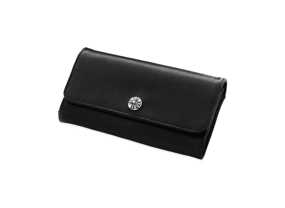 Chrome Hearts Judie Wallet W / Cross Button Snap Type "Black"