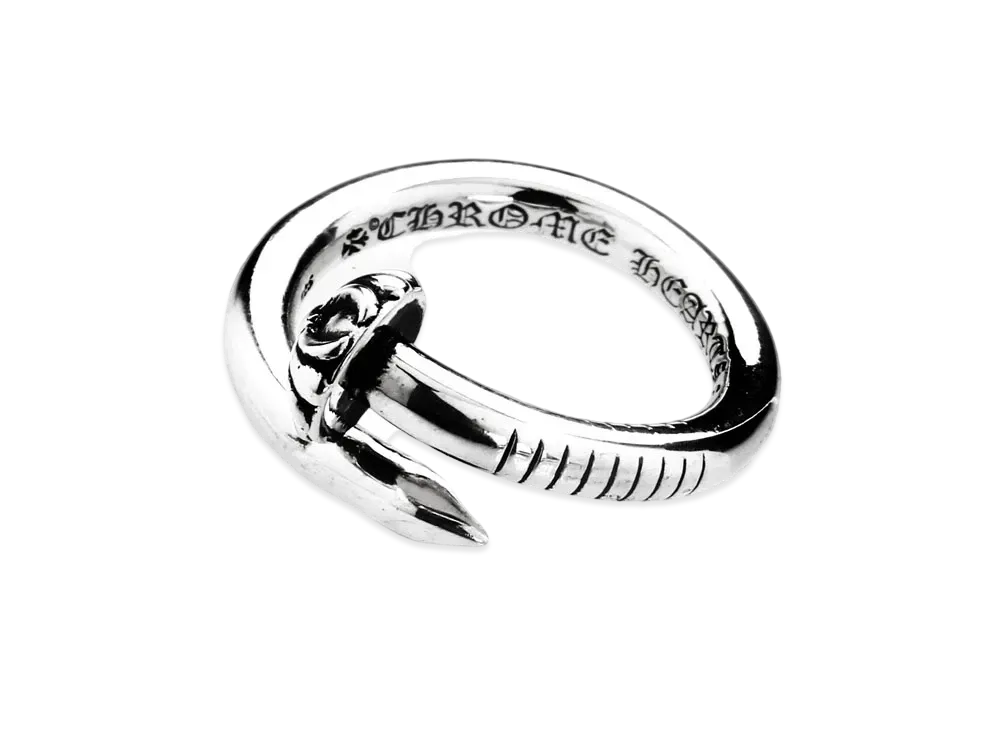 Chrome Hearts Nail Ring with Cross Ball "Silver"