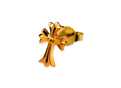 Chrome Hearts 22K # 2 CH Cross Fat Stud Earrings "Gold"