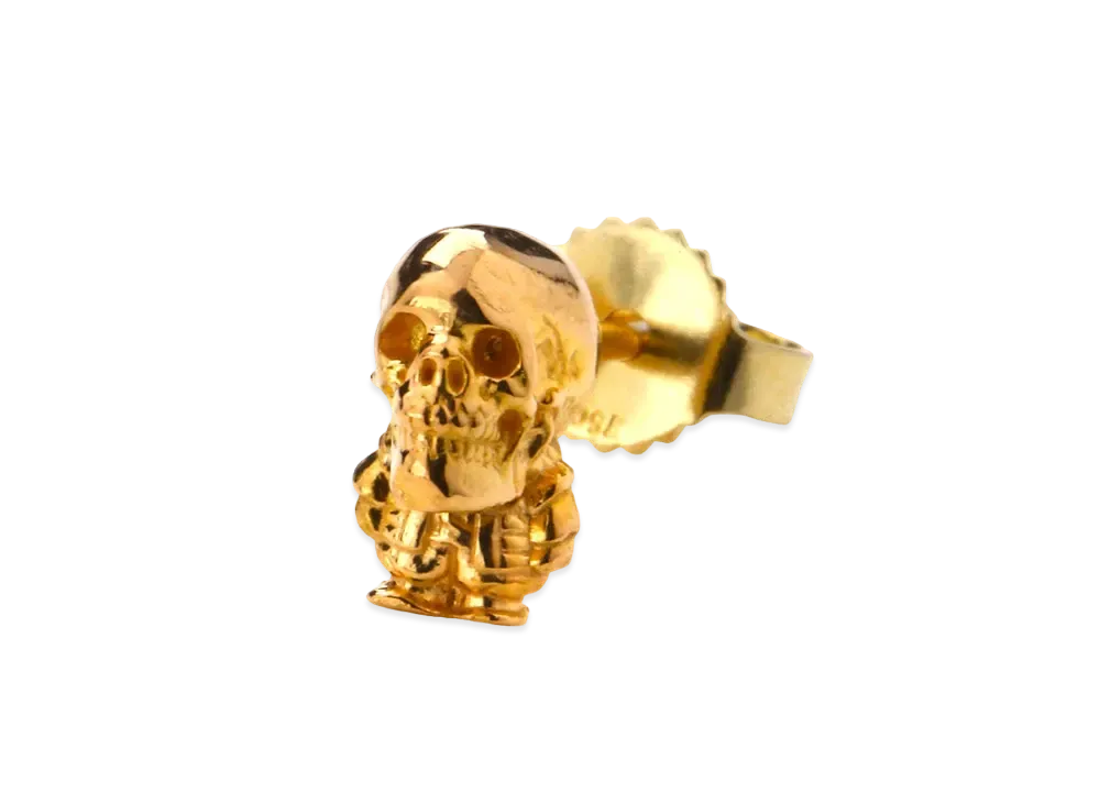 Chrome Hearts 22K Tiny del Fino Earrings "Gold"