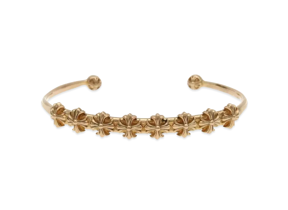 Chrome Hearts 22K Skinny CH Plus Bangle "Yellow Gold"