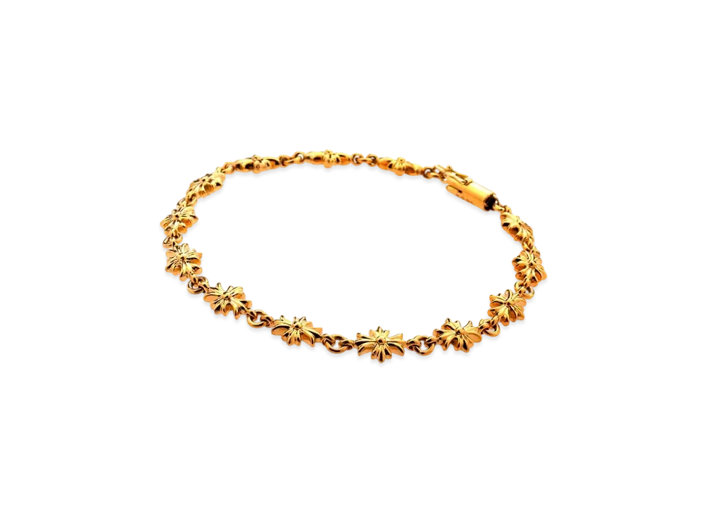 Chrome Hearts 22K Tiny E CH Plus Bracelet "Gold"